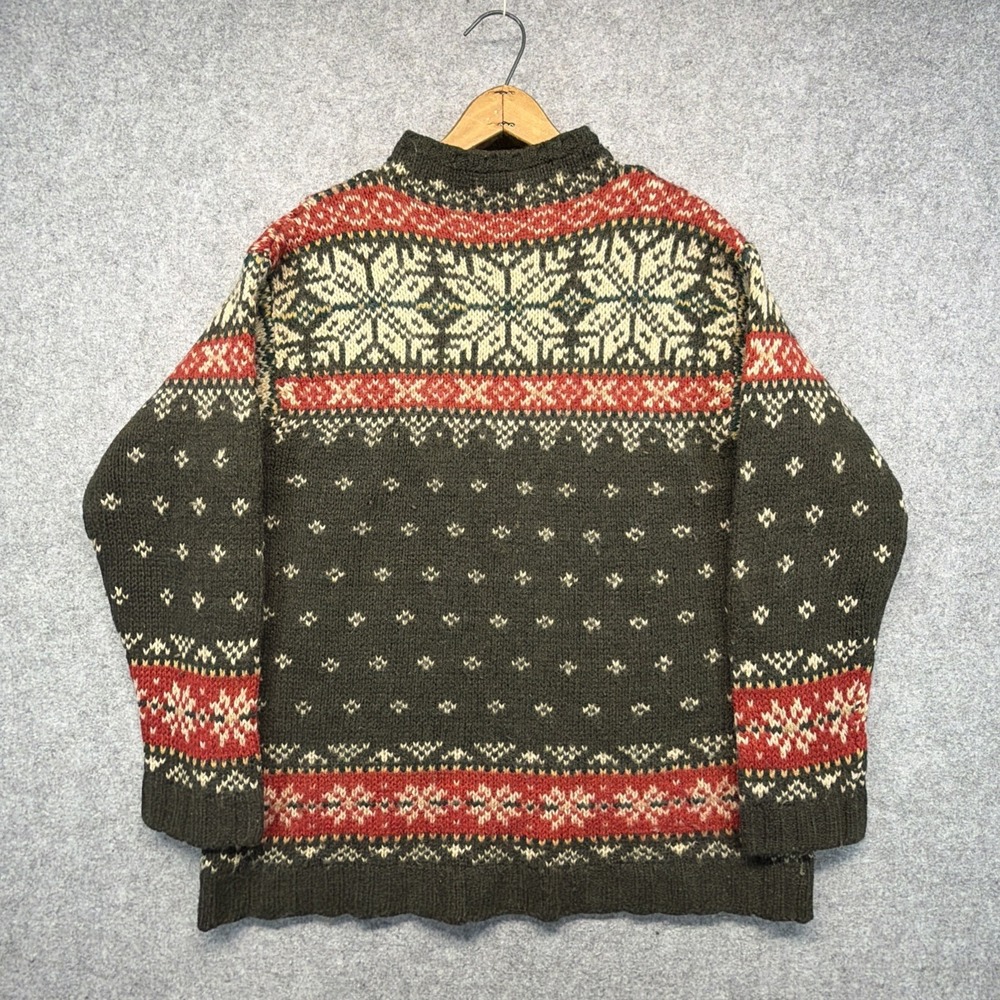 Vintage Abercrombie & Fitch Wool Fair Isle Sweater Men's Medium 80s 90s